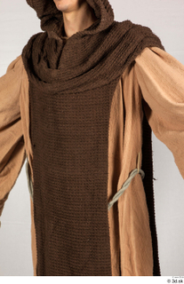  Photos Medieval Monk in brown suit 2 Medieval Clothing Medieval Monk brown cloak brown habit brown hood upper body 0002.jpg
